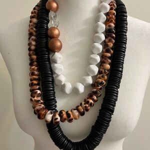 Sassy Jones Black and White Statement Necklace